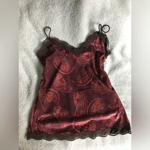Laced Velvet Tank Top